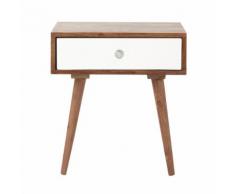 Comodino vintage in massello di legno di sheesham con cassetto L 44 cm Andersen