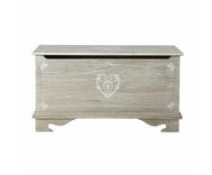 Cassapanca grigia in legno L 80 cm Camille
