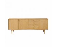 Credenza bassa lunga a 3 ante e 4 cassetti Elwood