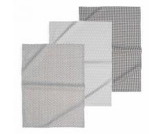 3 strofinacci in cotone GEOMETRIX