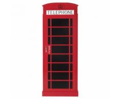 Guardaroba cabina telefonicha rosso Phonebox