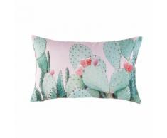 Cuscino da esterno rosa con stampa cactus, 30x50