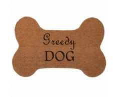 Zerbino osso di cane in fibra di cocco stampa nera, 52x78 cm