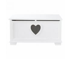 Cassapanca bianca in legno L 90 cm Valentine