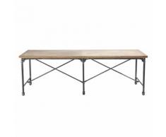 Tavolo per sala da pranzo in massello di mango e metallo L 240 cm Archibald