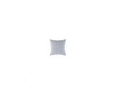 Maisons du Monde Cuscino da esterno bianco a motivi grafici blu, 45x45