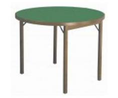 Tavolo da gioco in legno rotondo pieghevole. Mod. Moon