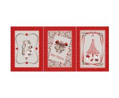 : set 12 strofinacci lino natale