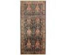 Nain Trading Tappeto Fatto A Mano Beluch Antico 278x136 Corridore Grigio Scuro/Marrone Scuro (Lana, Persia/Iran)
