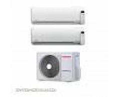 Toshiba Condizionatore Dual Split Toshiba 13+13 Btu 13000+13000 Btu Akita Evo Inverter Hi-Wall A++ Unita Esterna Ras-2m18s3av-E