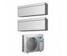 Condizionatore Dual Split Con Inverter 9000+9000 Daikin Stylish Silver Wifi R32 In A+++ 2mxm40m