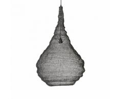 Lampada a sospensione goccia in fili di metallo nera