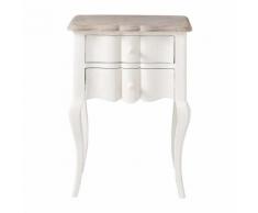 Comodino bianco in mango con cassetti L 48 cm Martigues
