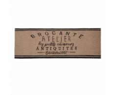 Zerbino con stampa beige e nero, 40x120