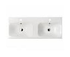 Ceramica Althea COVER PLAIN - Lavabo cm 121x46 Doppio Bacino