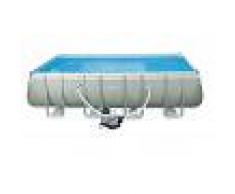 Caesaroo PISCINA FUORITERRA RETTANGOLARE POMPA A SABBIA SCALETTA TELO TERRA TELO COPERTURA RECT ULTRA FRAME C/F