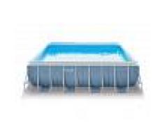 Caesaroo PISCINA FUORITERRA CON POMPA A FILTRO A CARTUCCIA SCALETTA 427X427 TELO TERRA TELO COPERTURA PRISM FRAME C/F
