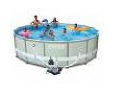 Caesaroo PISCINA FUORITERRA CON POMPA A SABBIA SCALETTA TELO TERRA TELO COPERTURA GIARDINO ESTERNO