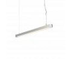 QAZQA Lampada a sospensione moderna tonda incl. LED 100cm argento - DUCT R