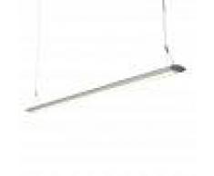 QAZQA Lampada a sospensione moderna ovale incl. LED 125cm argento - DUCT O