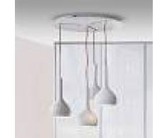 Oluce Lampada a sospensione Lys a goccia in bianco