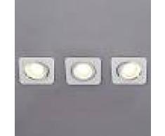 Lampenwelt.com Set 3 faretti incasso LED Lisara bianco, angolare