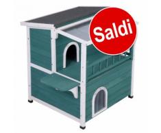Casetta Tenda da sole - L 92 x P 71,5 x H 82,2 cm - verde / bianco