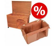 Set Cuccia per cani Trixie Natura con tetto piatto e Isolamento - L 104 x P 68 x H 72 cm