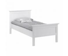 Letto singolo Satya in bianco opaco