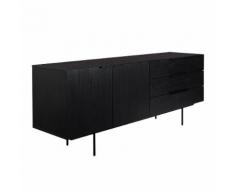 Comò Travis in impiallacciato rovere nero