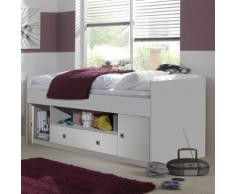 Letto singolo combinato Lillà II in bianco opaco