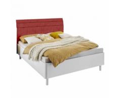 Letto singolo Enjoy Silk in rosso e bianco