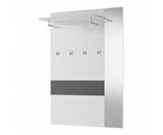 Pannello appendiabiti Alameda in vetro bianco e antracite