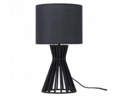 Lampada da tavolo in legno color nero CARRION