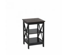 Comodino in laminato nero design vintage FOSTER