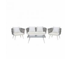 Set da giardino in rattan beige RAGUSA