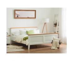 Letto matrimoniale moderno in legno bianco 180x200cm OLIVET