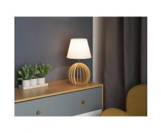 Lampada da tavolo in legno bianco SAMO