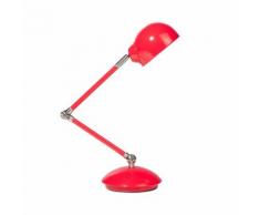 Lampada da tavolo e comodino in metallo rosso HELMAND