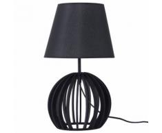 Lampada da tavolo in legno nero SAMO