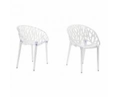 Sedia moderna da pranzo in plastica trasparente DISCOVERY