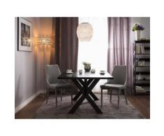 Set di 2 sedie in tessuto grigio CAMINO