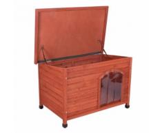 Cuccia per cani Woody con tetto piano - L 115 x P 76 x H 80 cm