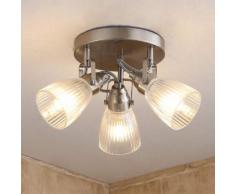 Kara - lampada LED per bagno con vetro scanalato