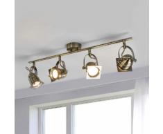 Plafoniera lineare LED Janek, ottone anticato