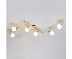 Elaina - lampada LED da soffitto a 6 luci, ottone