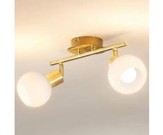 Elaina - lampada da soffitto con LED E14, ottone