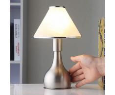 Ellen - lampada da comodino in vetro e metallo