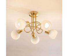 Elaina - plafoniera LED a 5 luci color ottone