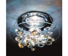Lampada incasso soffitto in cristallo Ice, cromo